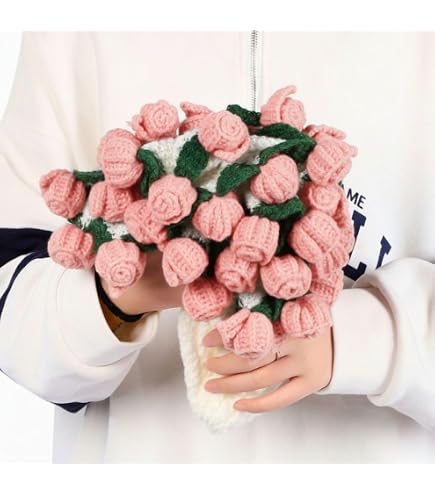 Amazon｜花束になるブランケット ブーケ フラワー かわいい 毛糸 バラ